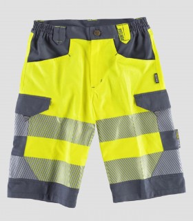 Bermuda Alta visibilidad Amarilla y Gris oscuro
