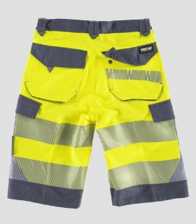 Bermuda Alta visibilidad Amarilla y Gris oscuro