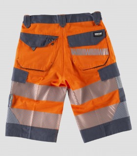 Bermuda Alta visibilidad Naranja y Gris oscuro