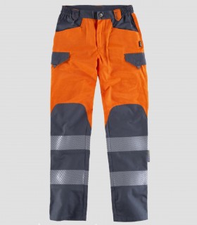 Pantalón Alta visibilidad Naranja y Gris oscuro