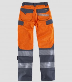 Pantalón Alta visibilidad Naranja y Gris oscuro