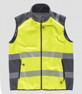 Chaleco Alta visibilidad Amarilla y Gris oscuro
