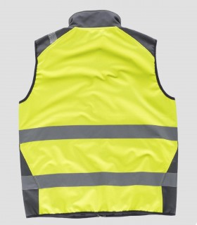 Chaleco Alta visibilidad Amarilla y Gris oscuro