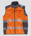 Chaleco Workshell Alta visibilidad Naranja y Gris oscuro