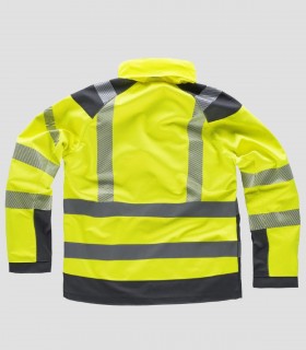 Chaqueta Workshell Alta visibilidad Amarillo y Gris oscuro