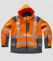 Chaqueta Workshell Alta visibilidad Naranja y Gris oscuro