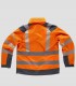 Chaqueta Workshell Alta visibilidad Naranja y Gris oscuro