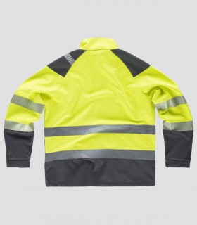 Chaqueta Workshell Alta visibilidad Amarillo y Gris oscuro
