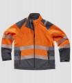 Chaqueta Workshell Alta visibilidad Naranja y Gris oscuro