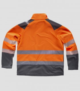 Chaqueta Workshell Alta visibilidad Naranja y Gris oscuro
