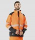 Chaqueta Workshell Alta visibilidad Naranja y Gris oscuro