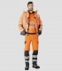 Parka impermeable Alta visibilidad Naranja y Gris oscuro
