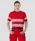 Camiseta Alta visibilidad Rojo y Gris oscuro
