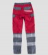 Pantalón Alta visibilidad Rojo y Gris oscuro