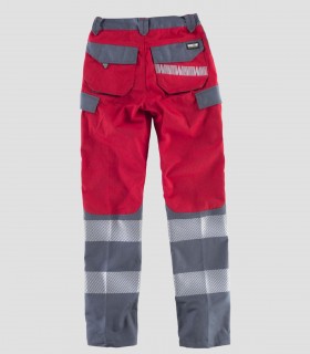 Pantalón Alta visibilidad Rojo y Gris oscuro