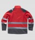 Chaqueta Workshell Alta visibilidad Rojo y Gris oscuro