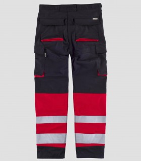 Pantalón Alta visibilidad Rojo y Negro
