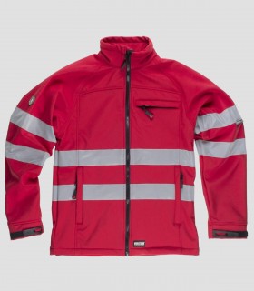 Chaqueta Workshell Alta visibilidad Rojo