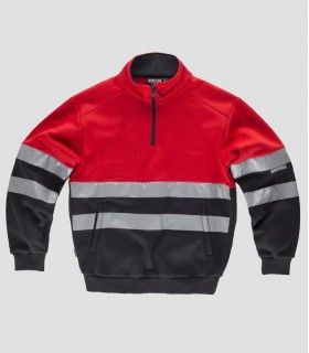 Sudadera Alta visibilidad Rojo y Negro