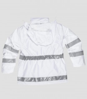 Parka acolchada Alta visibilidad Blanca