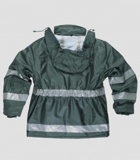 Parka acolchada Alta visibilidad Verde oscuro