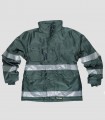 Parka acolchada Alta visibilidad Verde oscuro