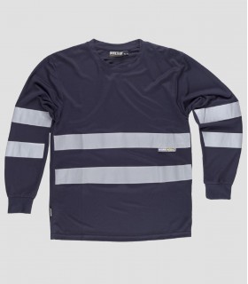 Camiseta manga larga Alta visibilidad Marino