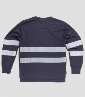 Camiseta manga larga Alta visibilidad Marino