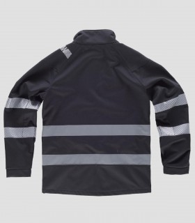 Chaqueta Workshell Alta visibilidad Negra