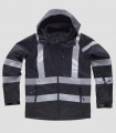 Chaqueta Workshell Alta visibilidad Negra