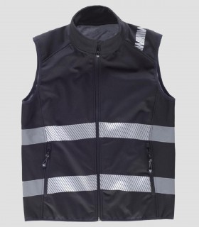 Chaleco Workshell Alta visibilidad Negro