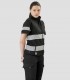 Chaleco Workshell Alta visibilidad Negro