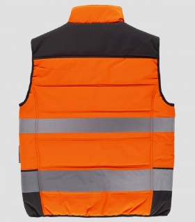 Chaleco acolchado Alta visibilidad Naranja y Negro