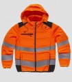 Cazadora Workshell Alta visibilidad Naranja y Negro