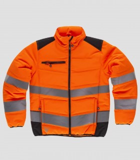 Cazadora Workshell Alta visibilidad Naranja y Negro