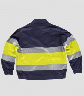 Cazadora Algodón Alta visibilidad Marino y Amarillo