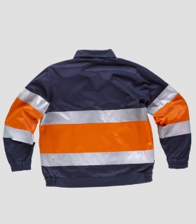 Cazadora Algodón Alta visibilidad Marino y Naranja