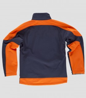 Chaqueta Workshell Alta visibilidad Marino y Naranja