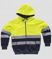 Sudadera con capucha Alta visibilidad Marino y Amarillo