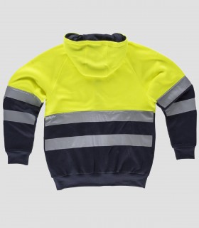 Sudadera con capucha Alta visibilidad Marino y Amarillo