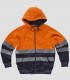 Sudadera con capucha Alta visibilidad Marino y Naranja