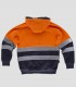 Sudadera con capucha Alta visibilidad Marino y Naranja
