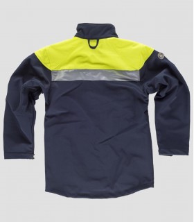 Chaqueta Workshell Alta visibilidad Marino y Amarillo