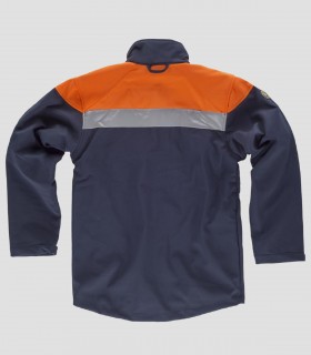 Chaqueta Workshell Alta visibilidad Marino y Naranja