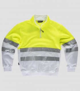 Sudadera Alta visibilidad Blanco y Amarillo