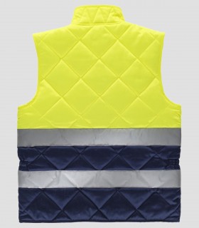 Chaleco acolchado Alta visibilidad Marino y Amarillo