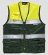 Chaleco Alta visibilidad Verde oscuro y Amarillo