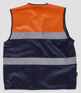 Chaleco Alta visibilidad Marino y Naranja