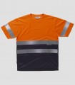 Camiseta Alta visibilidad Marino y Naranja