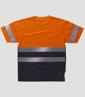 Camiseta Alta visibilidad Marino y Naranja